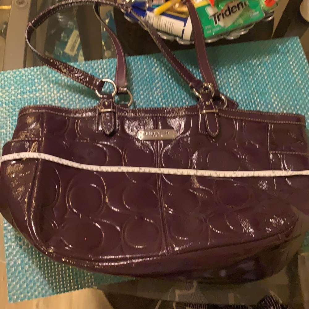 Coach Purple Purse - Picture 3 of 6